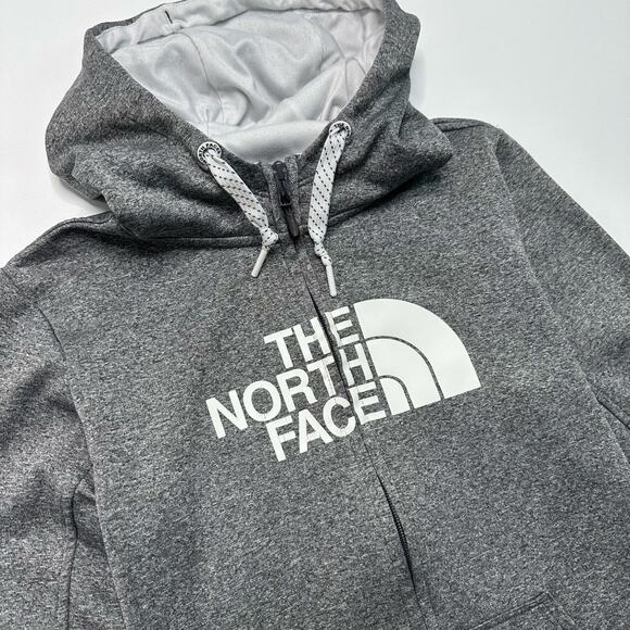 The North Face Hooded Full Zip Performance Gray Sweatshirt - Picture 2 of 10